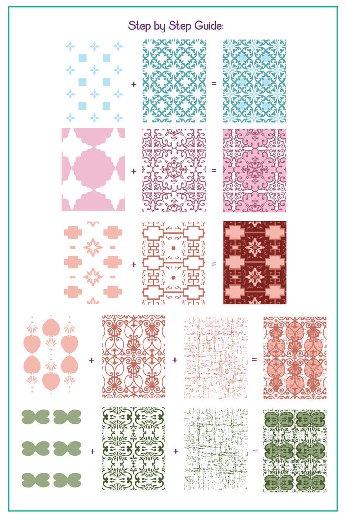 CjS-338 - Full Nail Fab - Blissful Baroque | Clear Jelly Stamping Plate