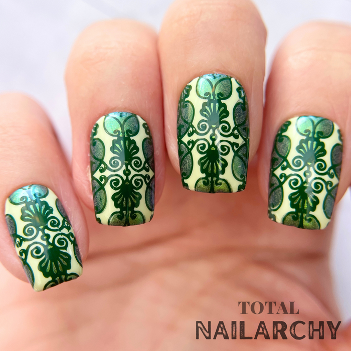 CjS-338 - Full Nail Fab - Blissful Baroque | Clear Jelly Stamping Plate
