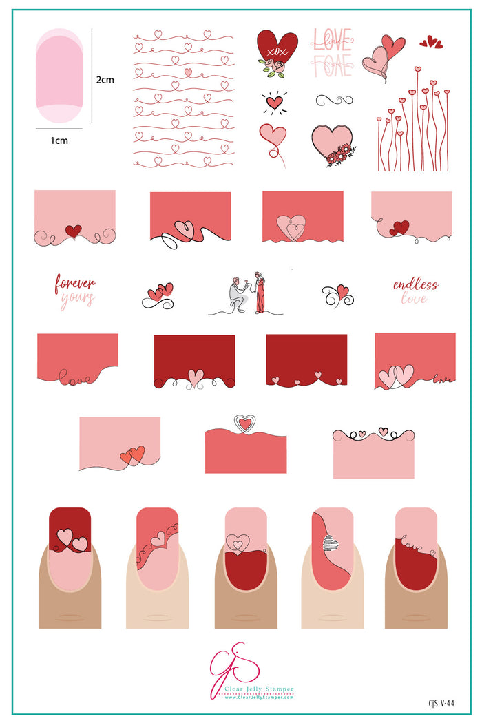 CJSV-44 Forever Yours  | Clear Jelly Stamping Plate