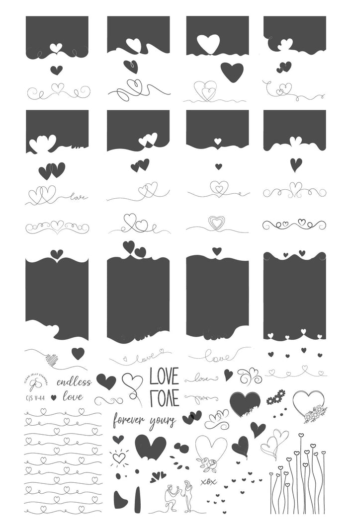 CJSV-44 Forever Yours  | Clear Jelly Stamping Plate