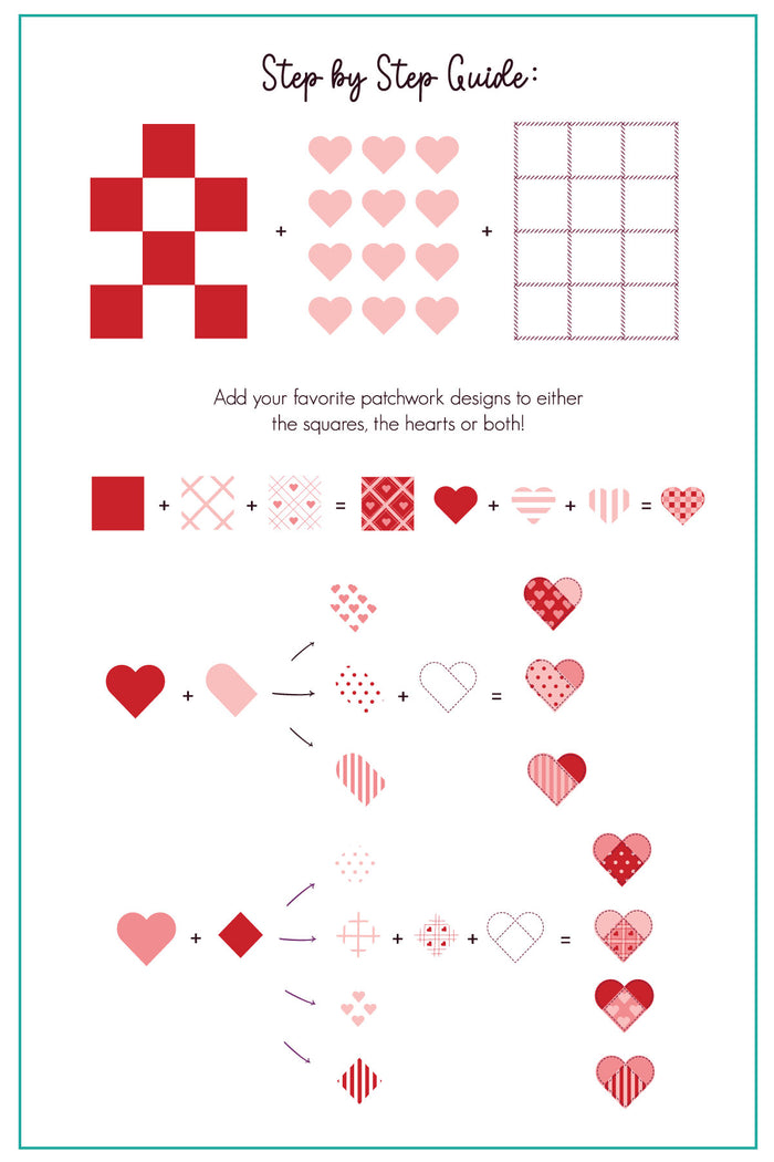 CJSV-48 Patchwork Valentine    | Clear Jelly Stamping Plate