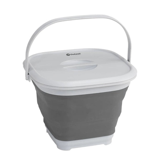 Collaps Bucket Square w/ Lid - Grey Mist