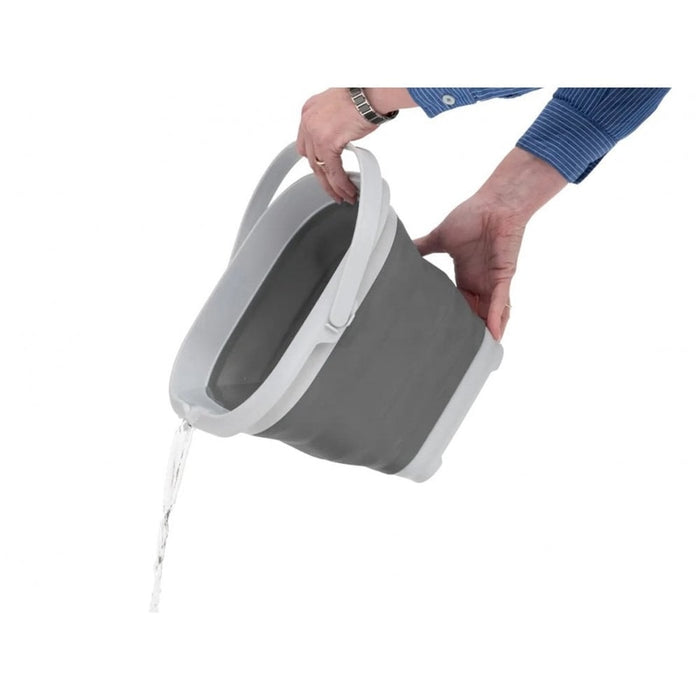 Collaps Bucket Square w/ Lid - Grey Mist