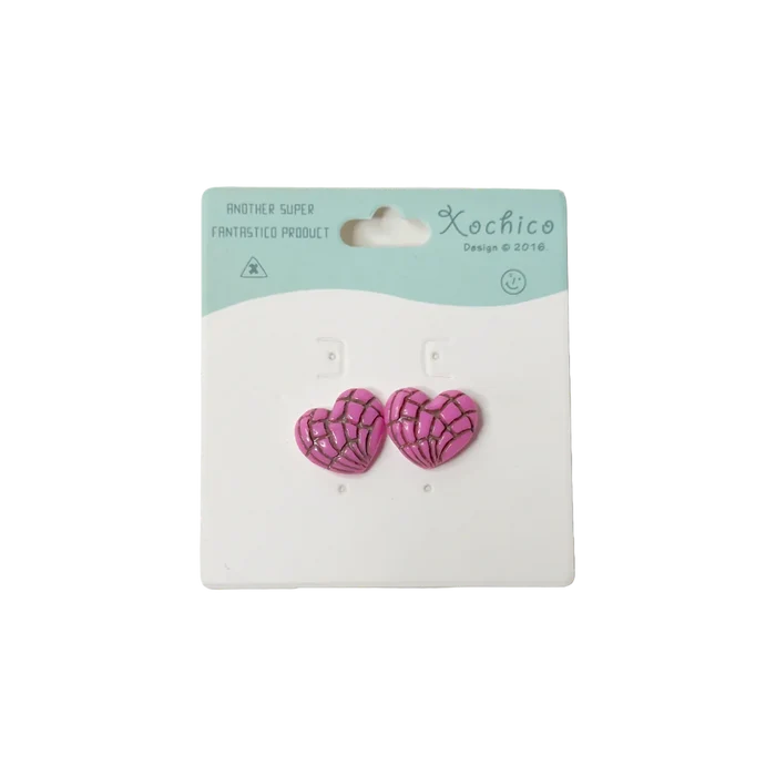 Concha Heart Stud Earrings