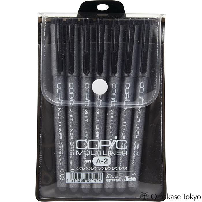 Copic Multiliner Black 7-Pen Set