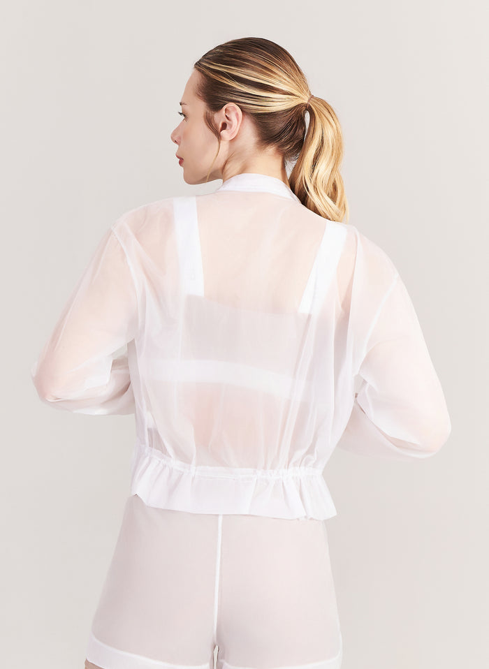 Corta Vento Cropped Branco