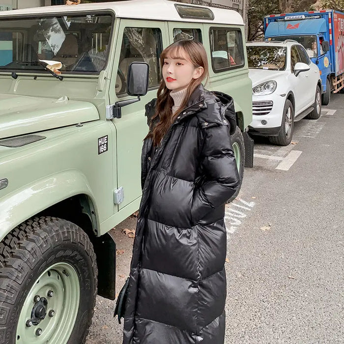 Cozy & Stylish Long Black Coat Dream World