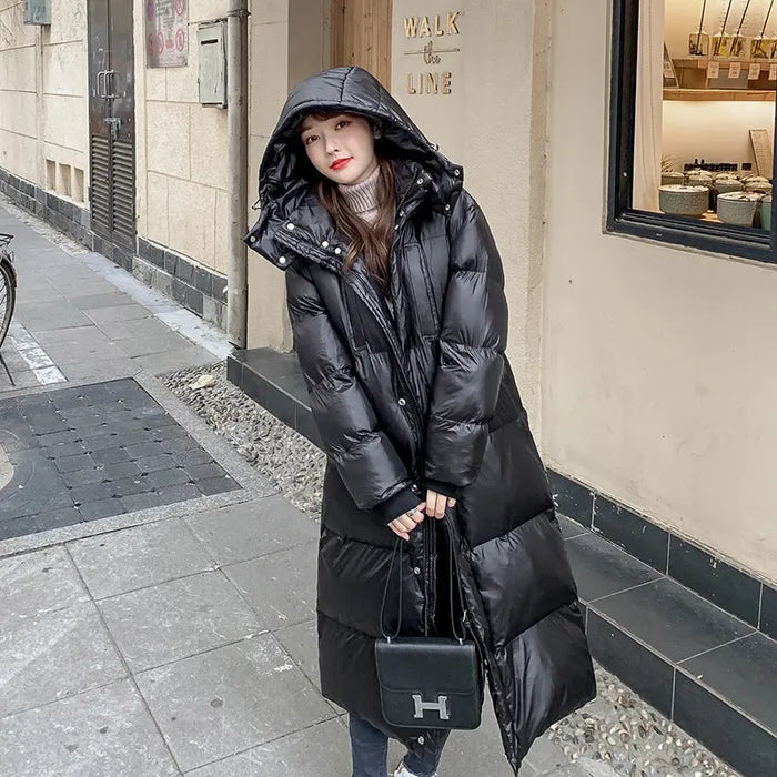 Cozy & Stylish Long Black Coat Dream World