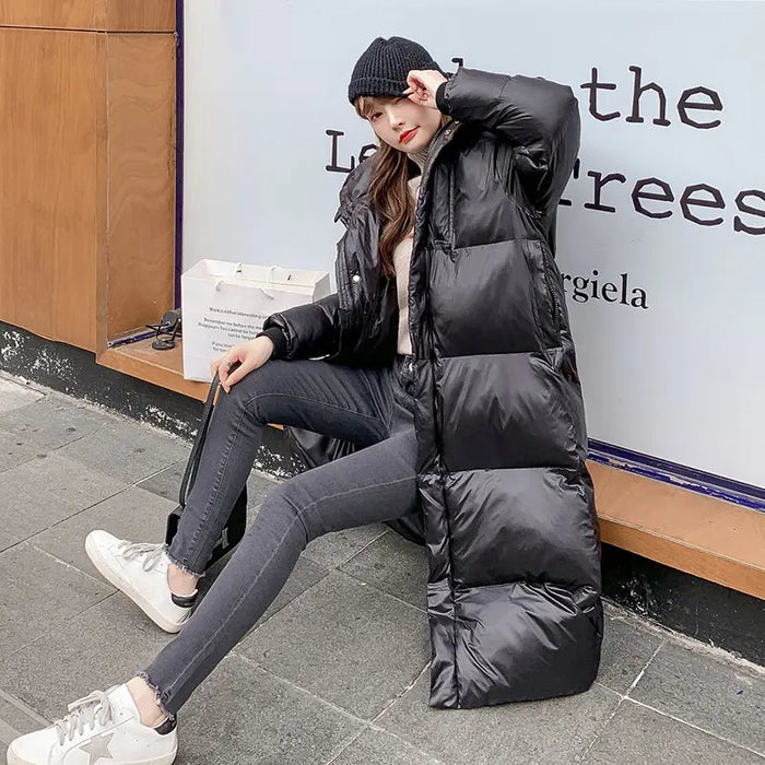 Cozy & Stylish Long Black Coat Dream World