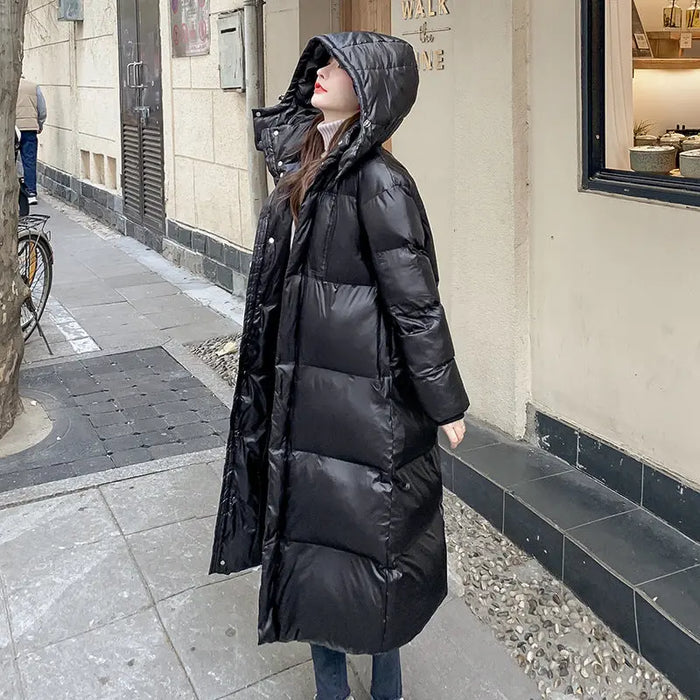 Cozy & Stylish Long Black Coat Dream World