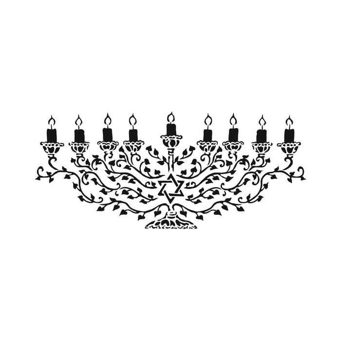 Crafter's Workshop - Rustic Sign Template - 16.5"X6" - Menorah. Try this Extra-Long Stencil 16.5" x 6" to create a unique piece for your home or for someone special. Available at Embellish Away located in Bowmanville Ontario Canada.