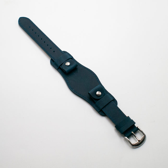 vario crazy horse bund watch strap  blue