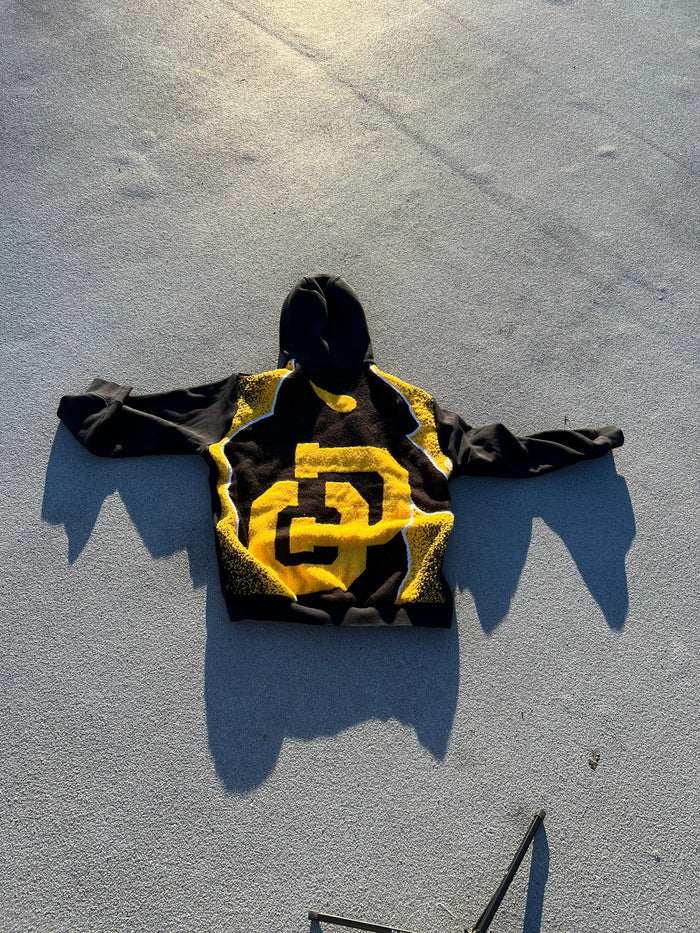 CU Boulder Blanket Upcycled Hoodie Colorado University Buffalos