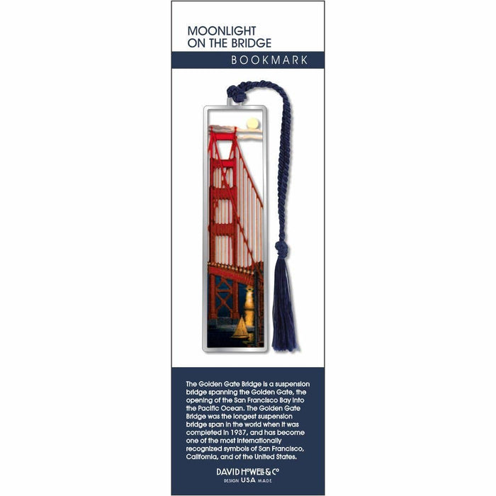 David Howell and Company - Moonlight On The Bridge Metal Bookmark