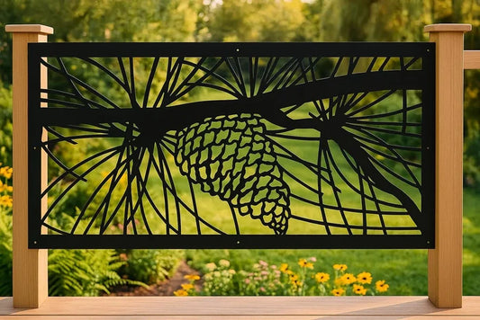 Decorative Rustic Railings- Pinecone