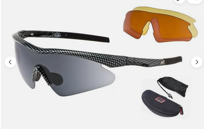 Dirty Dog Sport Sunglasses -Alternator #58001 (Carbon Frame 3 Lens Set)