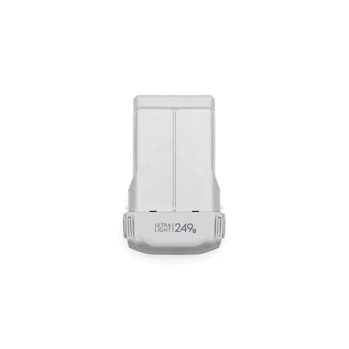 The DJI Intelligent Flight Battery for the DJI Mini 3 Pro in white on a white background, displaying 'ultra light 249g' text.