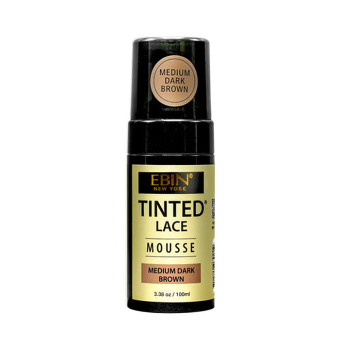 EBIN New York Tinted Lace Mousse in Medium Dark Brown for hair care and styling