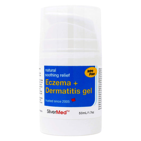 Bottle of SilverMed Eczema + Dermatitis Gel 50mL