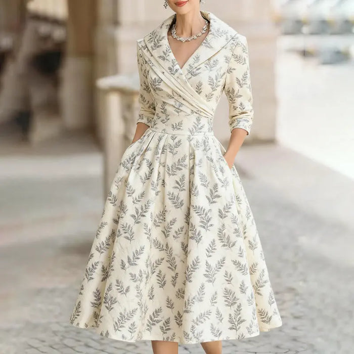 Elegant French-Style Cinched Dress