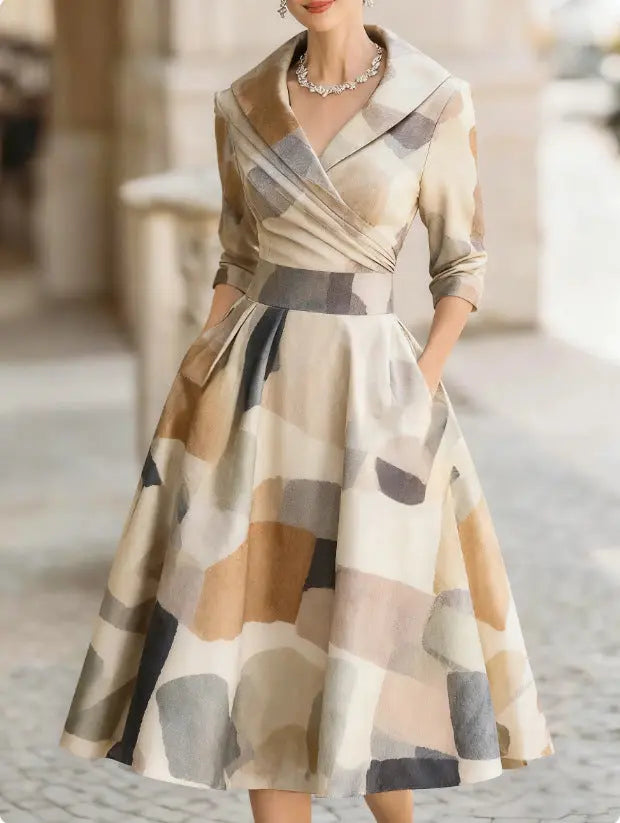 Elegant French-Style Cinched Dress