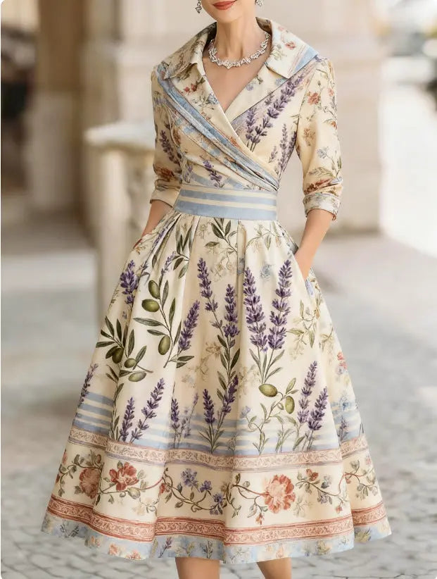 Elegant French-Style Cinched Dress