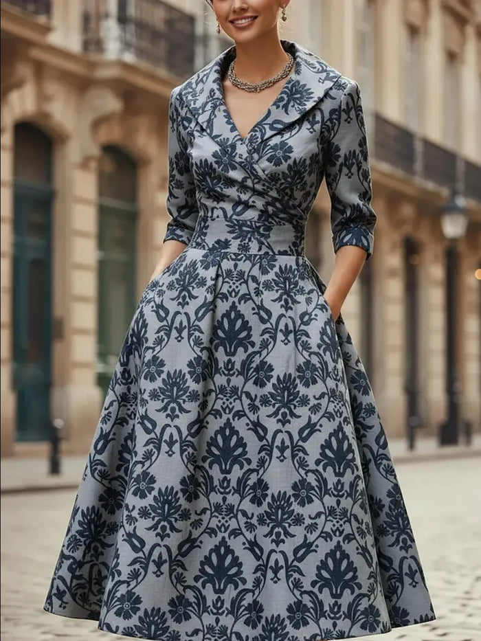 Elegant French-Style Cinched Dress