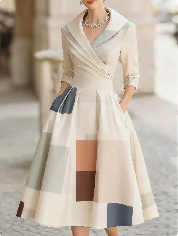 Elegant French-Style Cinched Dress