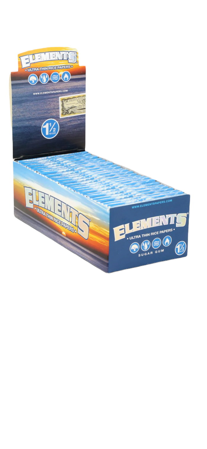 ELEMENTS ULTRA THIN RICE PAPERS | 1 1/2 SIZE | 25PK