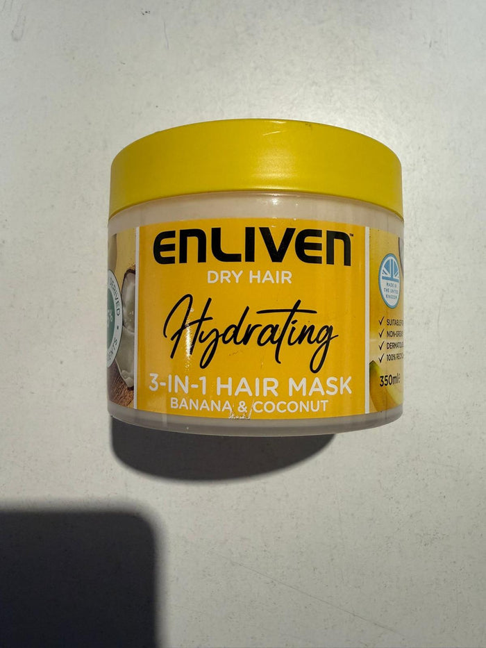Enliven Dry Hair hydrating( Banana and Coconut 3 in 1 Hair Mask 350ml)