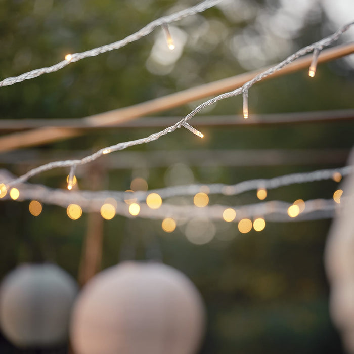 Essential Connect 10m 100 Warm White Connectable Fairy Lights Clear Cable