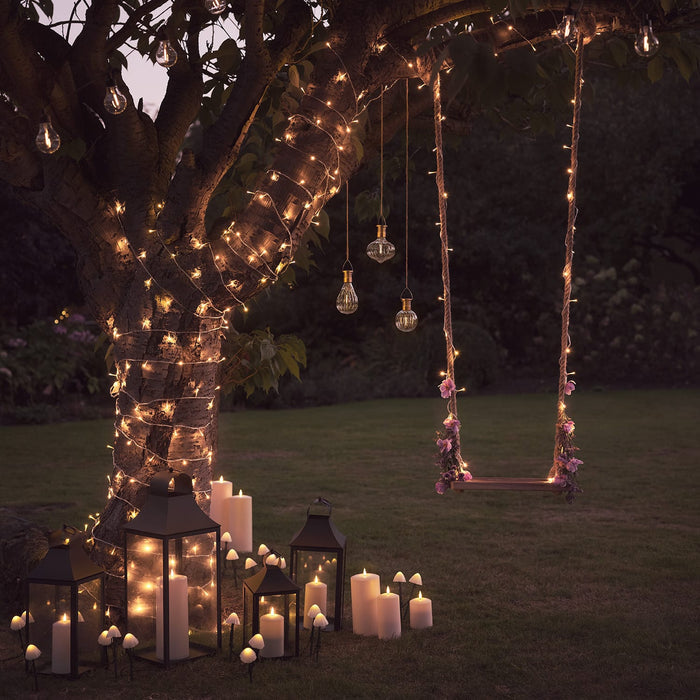 Essential Connect 20m 200 Warm White Connectable Fairy Lights Clear Cable