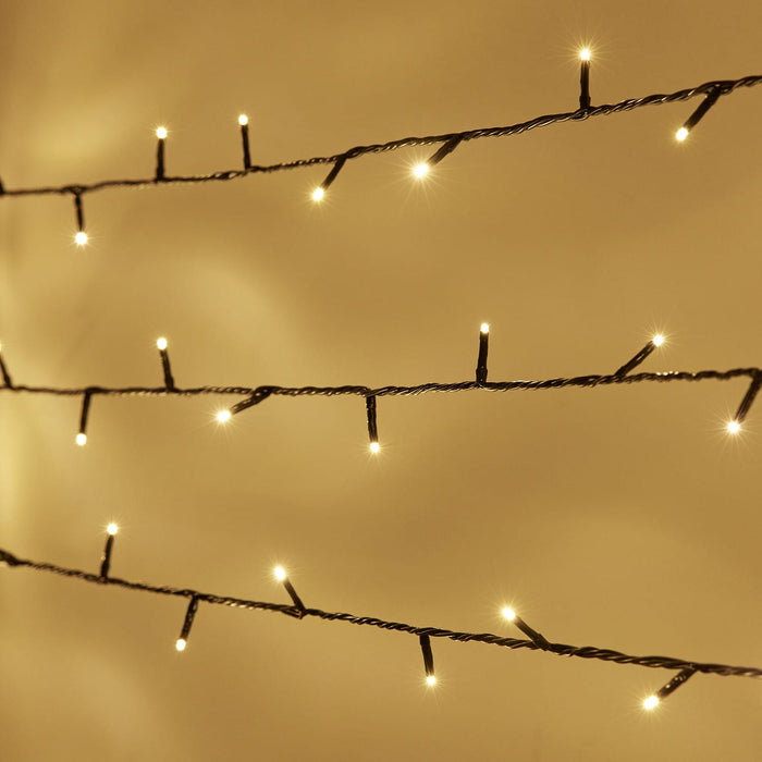 Essential Connect Warm White Connectable Fairy Lights Green Cable