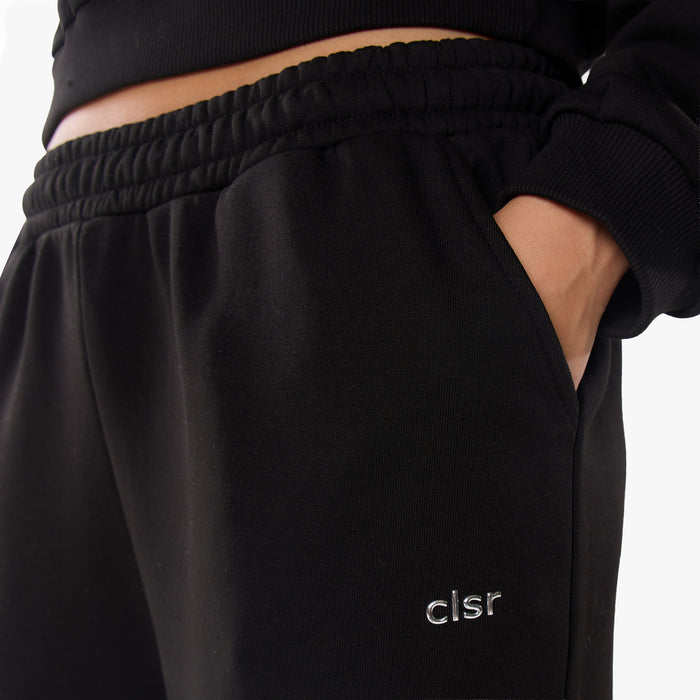 Essential Logo Open Hem Jogger | Black