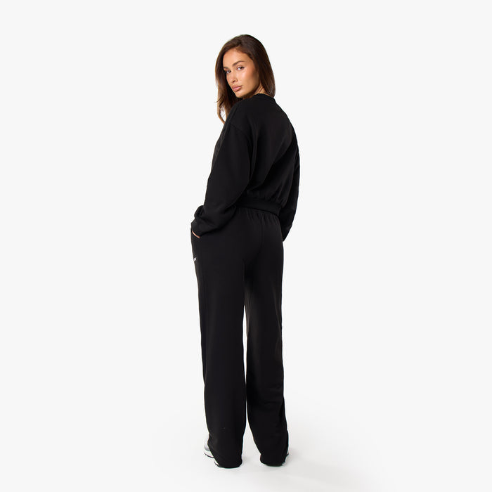 Essential Logo Open Hem Jogger | Black
