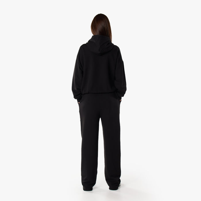 Essential Logo Open Hem Jogger | Black