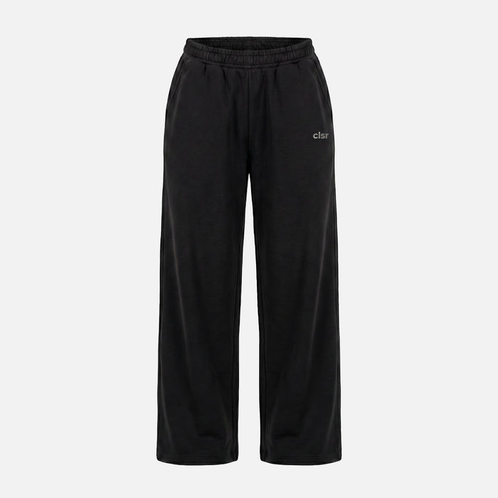Essential Logo Open Hem Jogger | Black