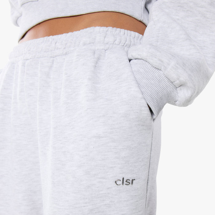 Essential Logo Open Hem Jogger | Grey Marl