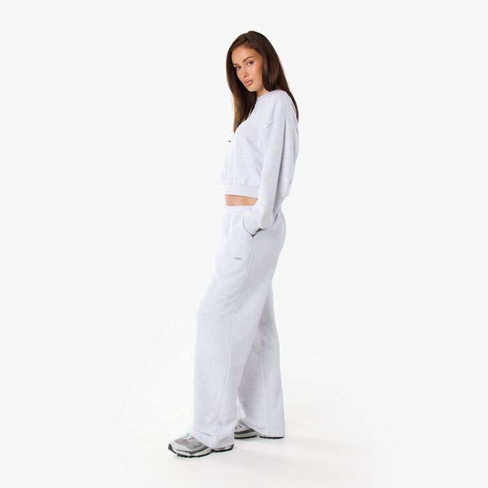 Essential Logo Open Hem Jogger | Grey Marl