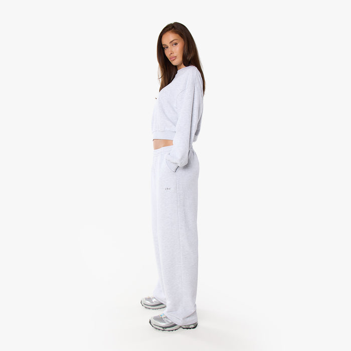 Essential Logo Open Hem Jogger | Grey Marl