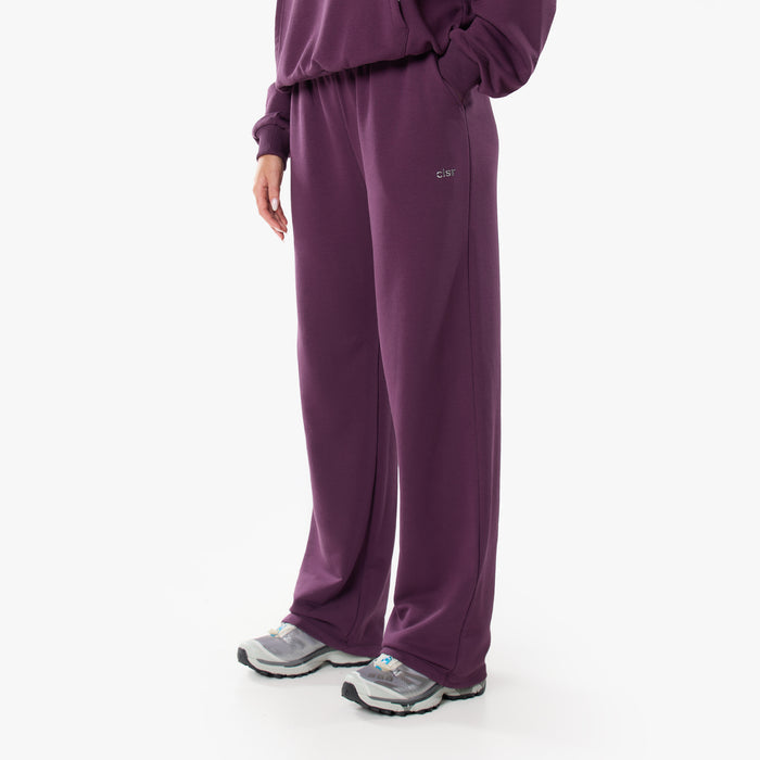 Essential Logo Open Hem Jogger | Plum