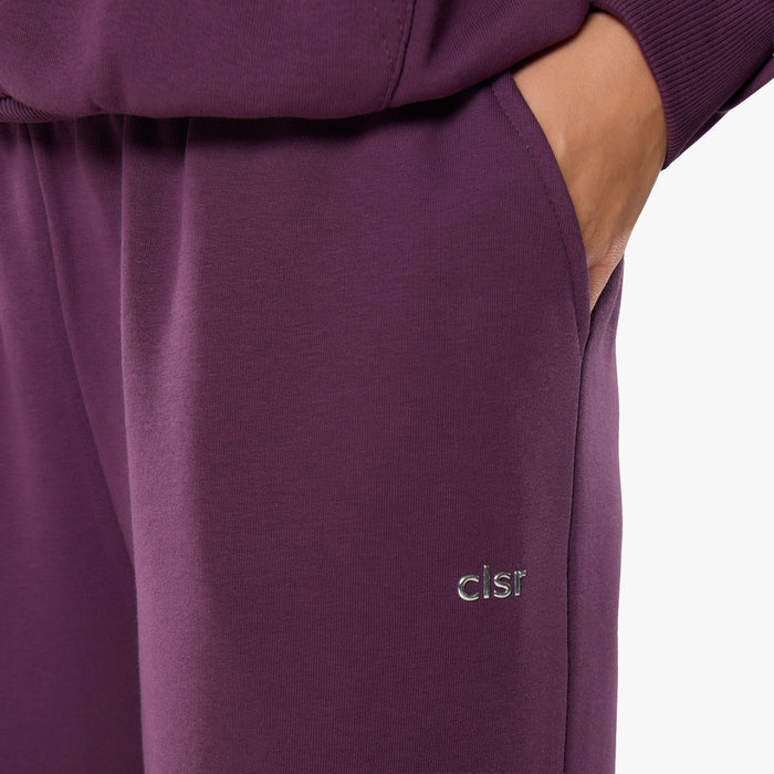 Essential Logo Open Hem Jogger | Plum