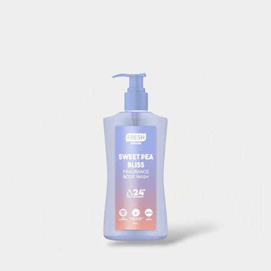 Fresh Skinlab Sweet Pea Bliss Fragrance Body Wash 400ml غسول الجسم برائحة البازلاء الحلوة من فريش سكين لاب - Princess Cosmetics Qatar