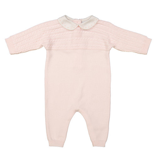 Feltman Cable Knit Peter Pan Longall-Pink