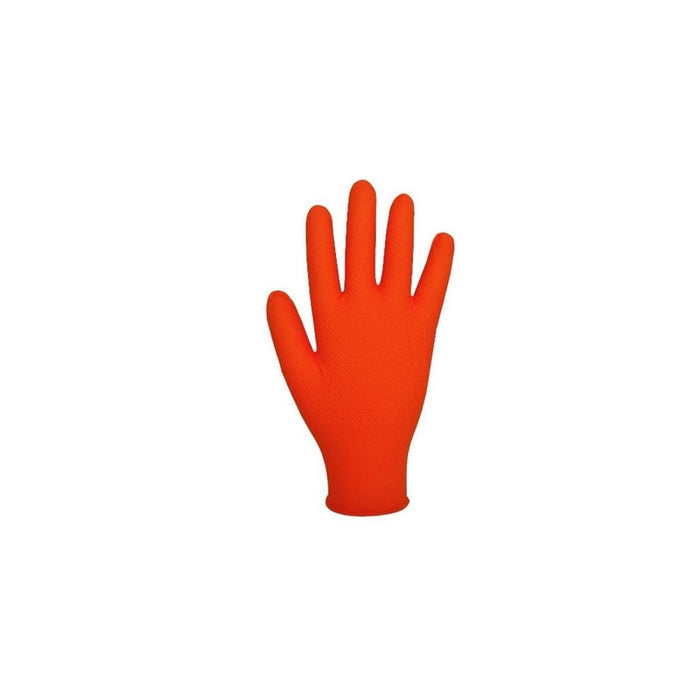 Finite® Orange Grip Nitrile PF Gloves Per/90