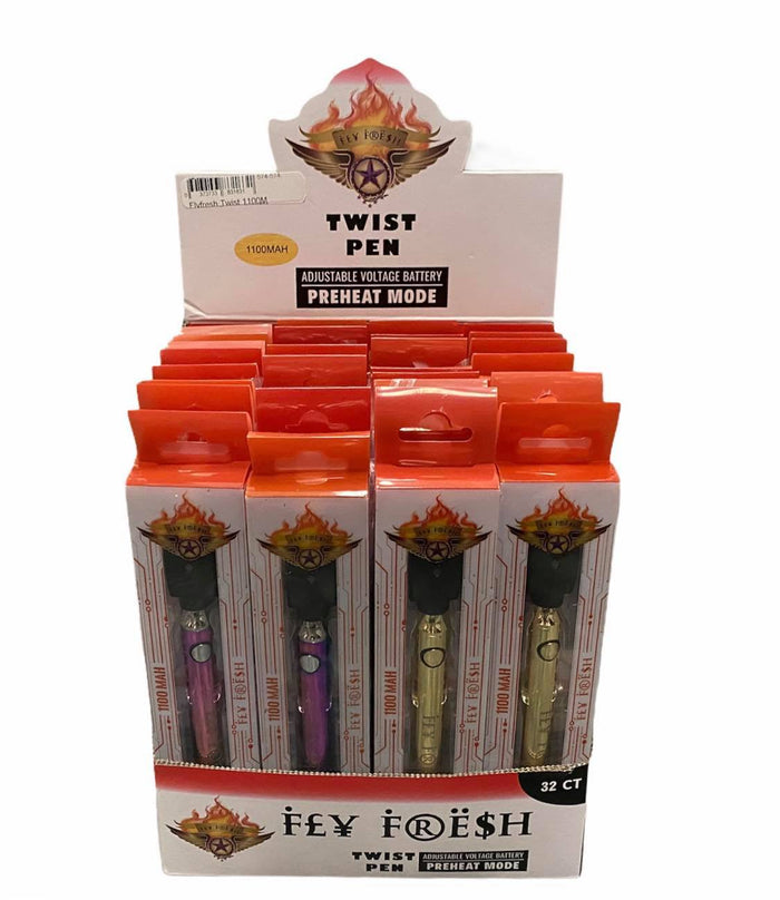 FLY FRESH TWIST PEN, 1100 MAH | BOX OF 32