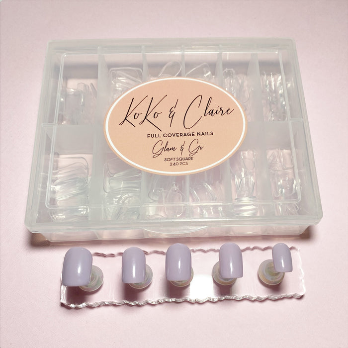 Glam & Go Full Coverage Nails - Soft Square | Koko & Claire