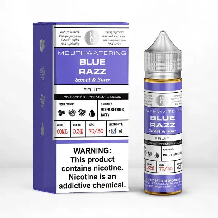 MOUTHWATERING BLUE RAZZ SWEET AND SOUR FRUIT 0.6% NICOTINE