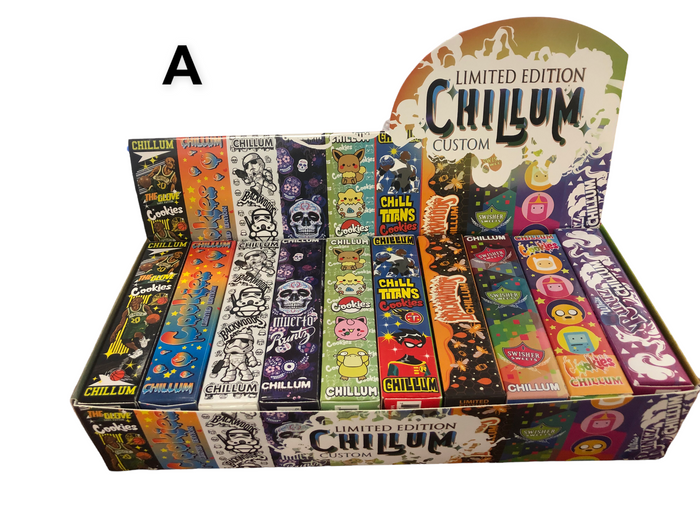 GLASS CHILLUM DESIGNS | 20ct