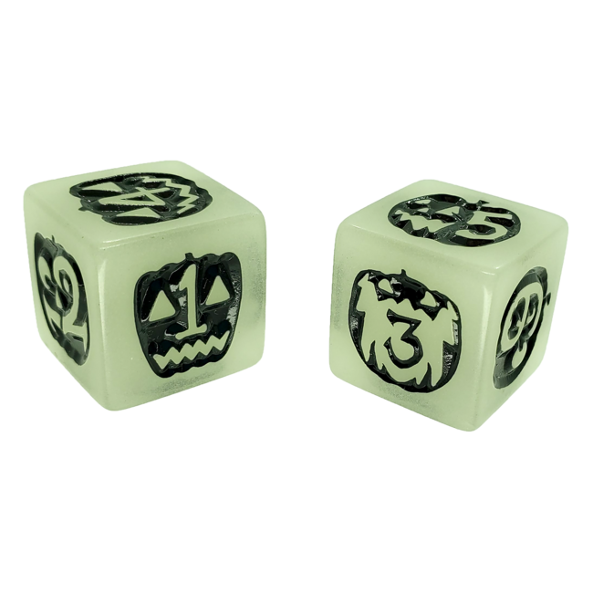 Glow-in-the-Dark Halloween d6 Dice
